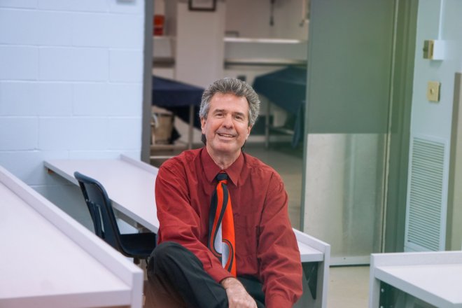 Carl Jagos posing and smiling